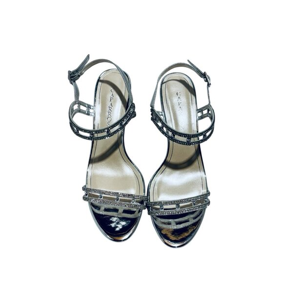 Caparros' Happy Strappy Metallic High Heel Evening Sandals. NEW! Womens Size 11. - Picture 5 of 8